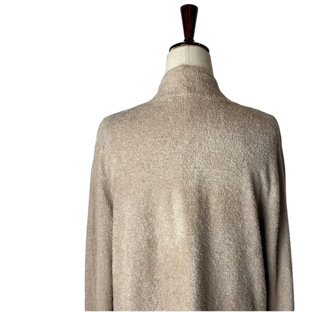 Barefoot‎ Dreams Sweater Women Small Tan Driftwood CozyChic Lite Island Cardigan